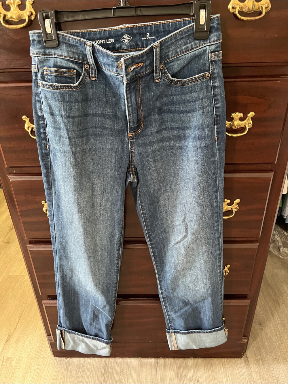 St. John's Bay Medium Blue Straight Leg Women's Jeans